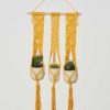 Leon Macrame Plant Holder Yellow Made in Nicaragua